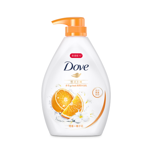 DOVE Orange & Tiare Scent Body Wash (1000g)  Dove 沐浴乳橙子和提亞爾花香味