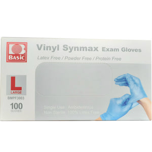 Vinyl Synmax Exam Gloves (L) 100 PCS/BOX