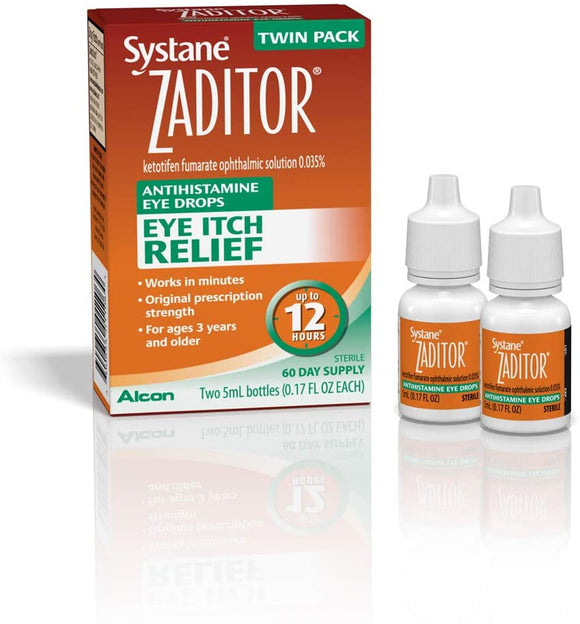 Systane Zaditor Eye Itch Relife Antihistamine Eye Drops 0.17x2 fl oz 止癢眼藥水 5ml x2