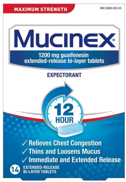 Mucinex Max Strength 12Hour Chest Congestion Medicine - Tablets - 14ct