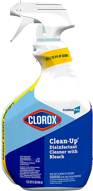 CLOROX Brand CLEAN-UP Disinfectant Cleaner with Bleach (1 Q / 32 oz/ 946 mL)  漂白消毒液噴霧