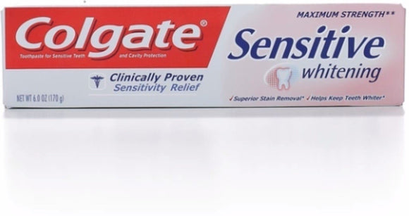 Colgate Brand Sensitive Maximum Strength Whitening Toothpaste 6 oz 高露洁敏感最强美白牙膏 170 g
