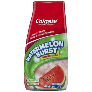 Colgate Brand 2-in-1 Toothpaste & Anticavity Mouthwash, Watermelon Burst, 4.6 oz (130g)  高露洁, 2合1含氟西瓜味啫喱牙膏