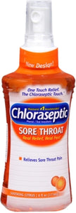 Chloraseptic Brand Sore Throat Spray, Orange Flavor, 6 fl oz 177 mL) 喉咙痛喷雾，橙子味