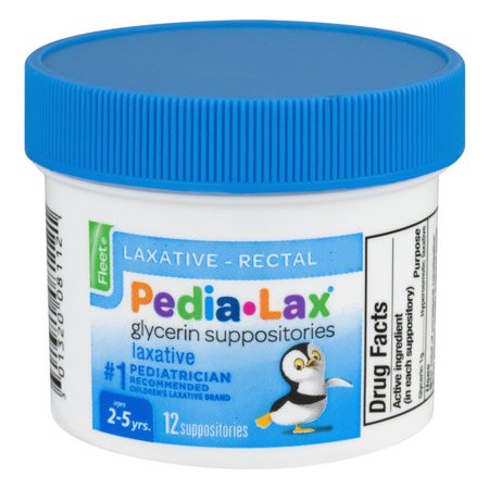 Fleet Pedia-lax Brand Glycerin Suppositories, For Ages 2-5 Yrs, 12 Each  儿童甘油栓劑 12支装