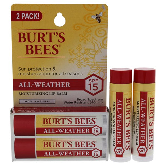 Burt's Bees All-Weather Moisturizing Lip Balm Twin Pack SPF 15*2 全天候保湿润唇膏双包装