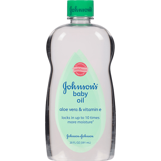 Johnson's Brand Baby Oil, Aloe Vera and Vitamin E, 14 Fl oz  嬰兒油，蘆薈和維生素E