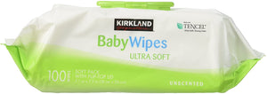 Kirkland (Signature) Brand Baby Wipes, Ultra-Soft, Unscented, 100 Count Wipes 婴儿湿纸巾 超柔软 100張