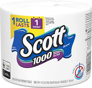 SCOTT Brand Bath Tissue 1000 Sheets (1 Roll)  衛生紙 (1卷)