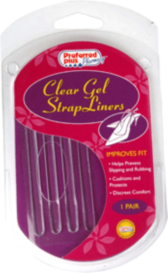 Preferred Plus Brand Strap Liners Clear Gel 1 pair 透明凝胶带 一对
