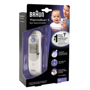 Braun ThermoScan® 5 Ear Thermometer with ExacTemp™ Technology White IRT6500US