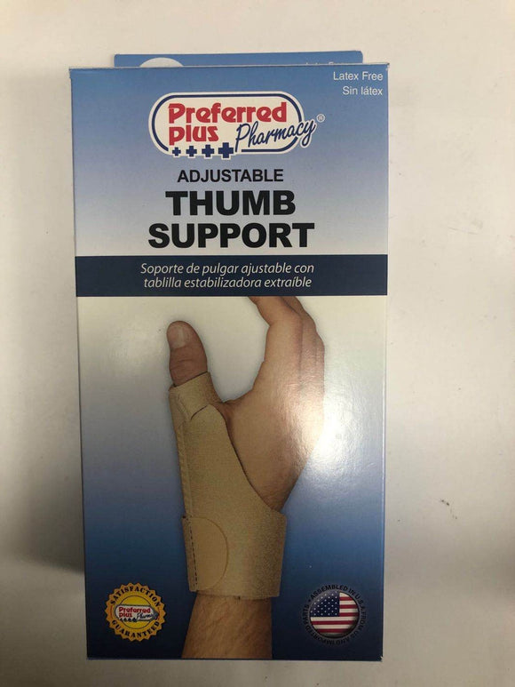 Preferred Plus Pharmacy Adjustable Thumb Support Size L/XL, Latex Free  可调节手腕带 大/特大号