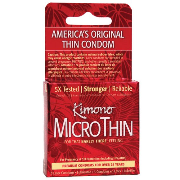 Kimono Brand Micro Thin Condom - Box of 3   超薄避孕套 3片装