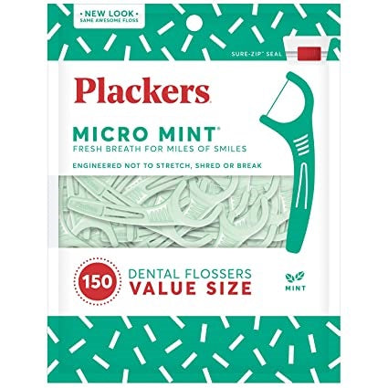 Plackers Micro Mint Toothpick 150 Count/Bag  牙線叉 150支