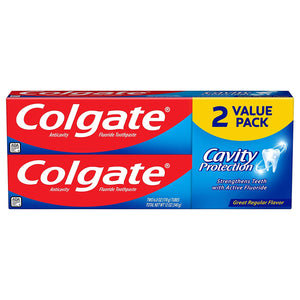 Colgate Brand Cavity Protection Toothpaste with Fluoride - 6 Ounce (Pack of 2) 高露洁全效含氟牙膏 340g 2支装