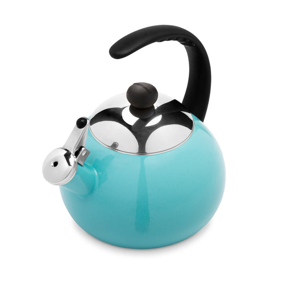 FARBERWARE TEA KETTLE w/ WHISTLE (AQUA) 2.5 Qt.