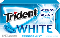 TRIDENT WHITE PEPPERMINT 16P