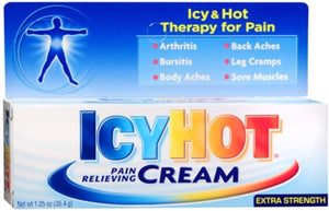 ICY HOT Brand Pain Relieving Cream, Extra Strength 1.25 oz (35.4g)  强力止痛膏