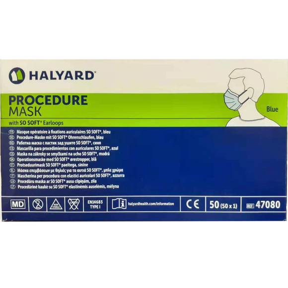 HALYARD BLUE MASK 50 PCS/ BOX (REF47080)