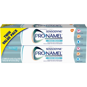 Sensodyne Pronamel Fresh Breath Enamel Toothpaste for Sensitive Teeth, Fresh Wave - 4 Ounces (Pack of 2) 全效保护敏感牙齿牙膏 2只装