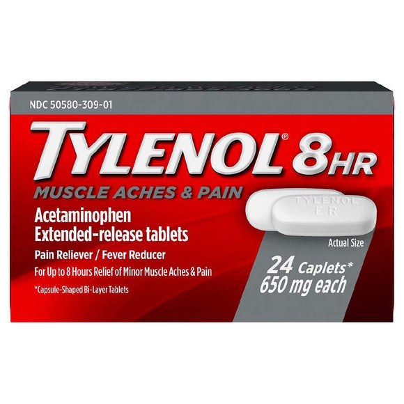 TYLENOL CAPLETS 8 HR 650MG 24CAPS ER