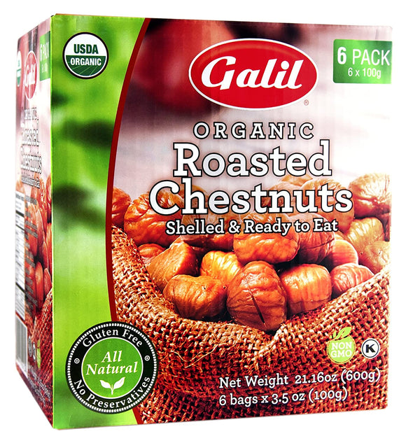 Galil Brand Organic Roasted Chestnuts 21.16 oz (600g)