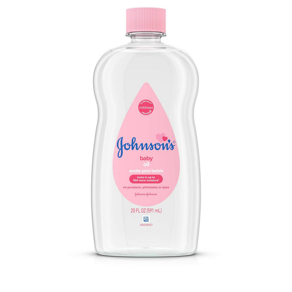 Johnson's Brand Baby Oil, Pure Mineral Oil, Original 20 Fl oz (591 mL)  嬰兒油，純礦物油