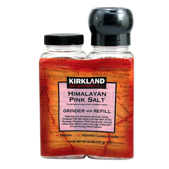 KS Himalayan Pink Salt, Grinder with Refill 26 oz