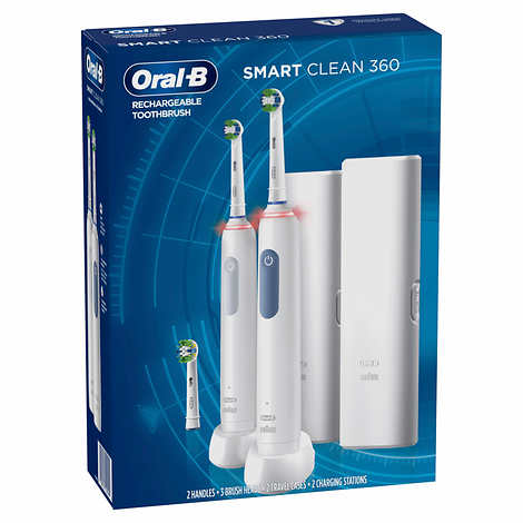 Oral-B, Smart Clean 360 Rechargeable Toothbrushes (2-Pack)  充電式牙刷機 (2件裝)
