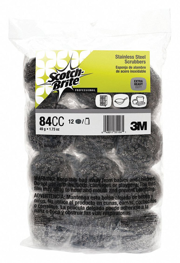 Scotch-Brite™ Stainless Steel Scrubber 12 cts