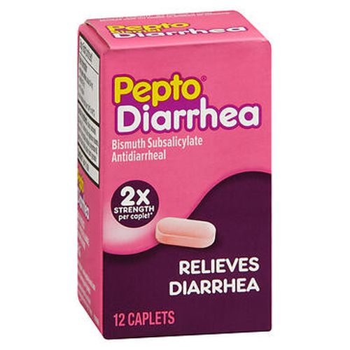 Pepto Bismol Brand Diarrhea CAPLETS, Anti Diarrhea Medicine for Fast and Effective Dia, 12 Caplets  抗腹瀉藥可快速有效地緩解糖尿病