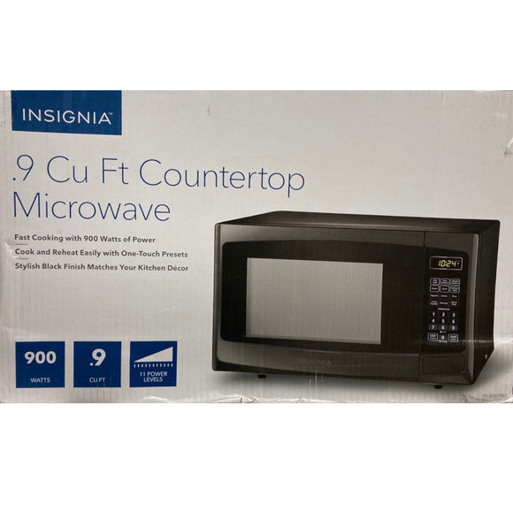 INSIGNIA 0.9 Cu. Ft. 900 WATT Microwave - Black (NS-MW09BK0)