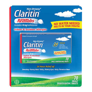 Claritin RediTabs 10 mg. 24 Hour Non-Drowsy, 70 Disintegrating Tablets