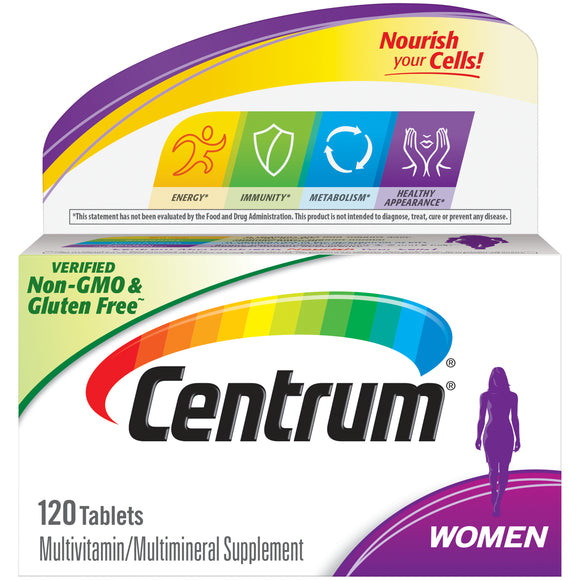 Centrum Brand Women Multivitamin/Multimineral Supplement Tablets - 120 Counts  善存片 所种维生素 女士版 120粒装