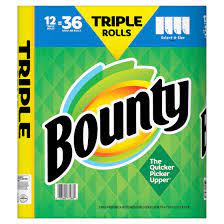 Bounty Select-A-Size Triple Rolls Paper Towels, White, 12 ct.