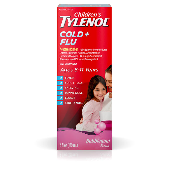 TYLENOL泰诺 6-11岁儿童咳嗽退烧止痛滴剂120ml（口香糖味）