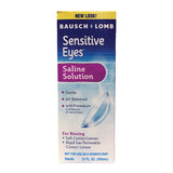 Bausch + Lomb Brand Sensitive Eyes Plus Saline Solution 12 fl oz (355mL) 博士伦隐形眼镜护理液 敏感型