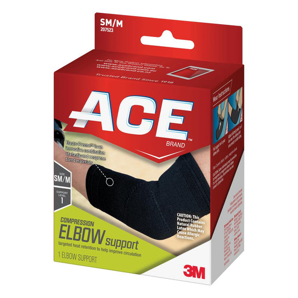 ACE Brand 3M Elasto-Preene, Compression Elbow Support, Size: SM/M  護肘部支撐套, 小中/中號