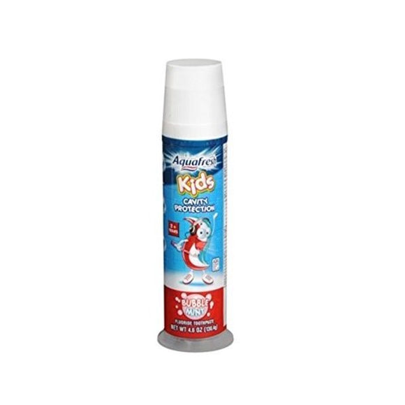 Aquafresh Brand Kids Cavity Protection Toothpaste, Bubblemint, 4.6 oz (130.4g)  Aquafresh 儿童蛀牙保护牙膏 泡泡糖味