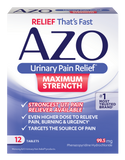 AZO URINARY PAIN RELIEF MAX STRENGTH 12TBS