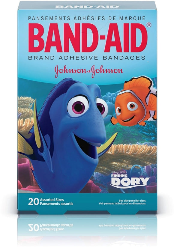 Band-Aid Brand Adhesive Bandages Featuring Disney/Pixar Finding Dory, Assorted Sizes, 20 Count  創可貼