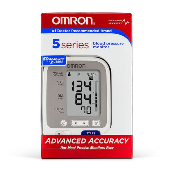OMRON Brand 5 Series Upper Arm Blood Pressure Monitor with Cuff, Standard & Large Arms  欧姆龙 5系列上臂式血压计BP742N