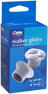 Carex Brand Walker Glides Fits 1" (A835-00), Fits all wheeled walkers  防滑墊,適合所有輪式助行器