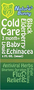 NATURE BUNNY Baby Cold Care Echinacea Plus Black Elderberry 嬰兒感冒護理。紫錐菊加黑接骨木漿果