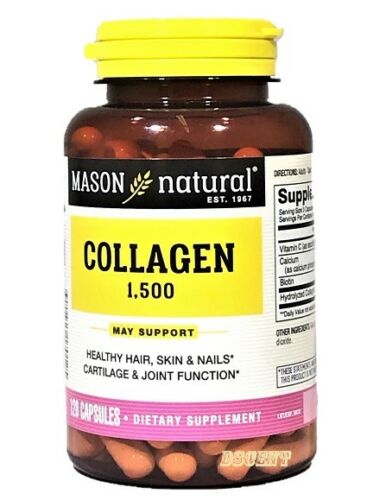 Mason Natural Brand Collagen 1,500 with Vitamin C, 120 Capsules  膠原蛋白1,500 含維生素C，120膠囊