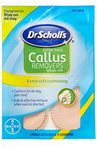 Dr. Scholl's Brand Extra Thick Callus Removers, 4 Cushions, 4 Medicated Discs 除茧去疣贴 4片装