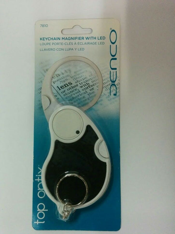 DENCO Brand Keychain Magnifier with LED, 3x Magnification  帶LED鑰匙扣放大鏡, 3倍放大