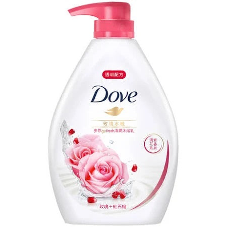 Dove Brand Go Fresh Rose Pomegranate Body Wash (1000g)  Dove 玫瑰石榴沐浴露