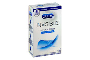Durex Brand Invisible Ultra-Thin and Ultra-Fine Sensitive Latex Condoms, 8 ct 杜蕾斯 超薄超敏感 避孕套 8片装