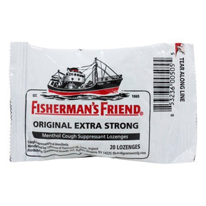 Fisherman's Friend Original Extra Strong Menthol Cough Suppressant Lozenges 20loz.